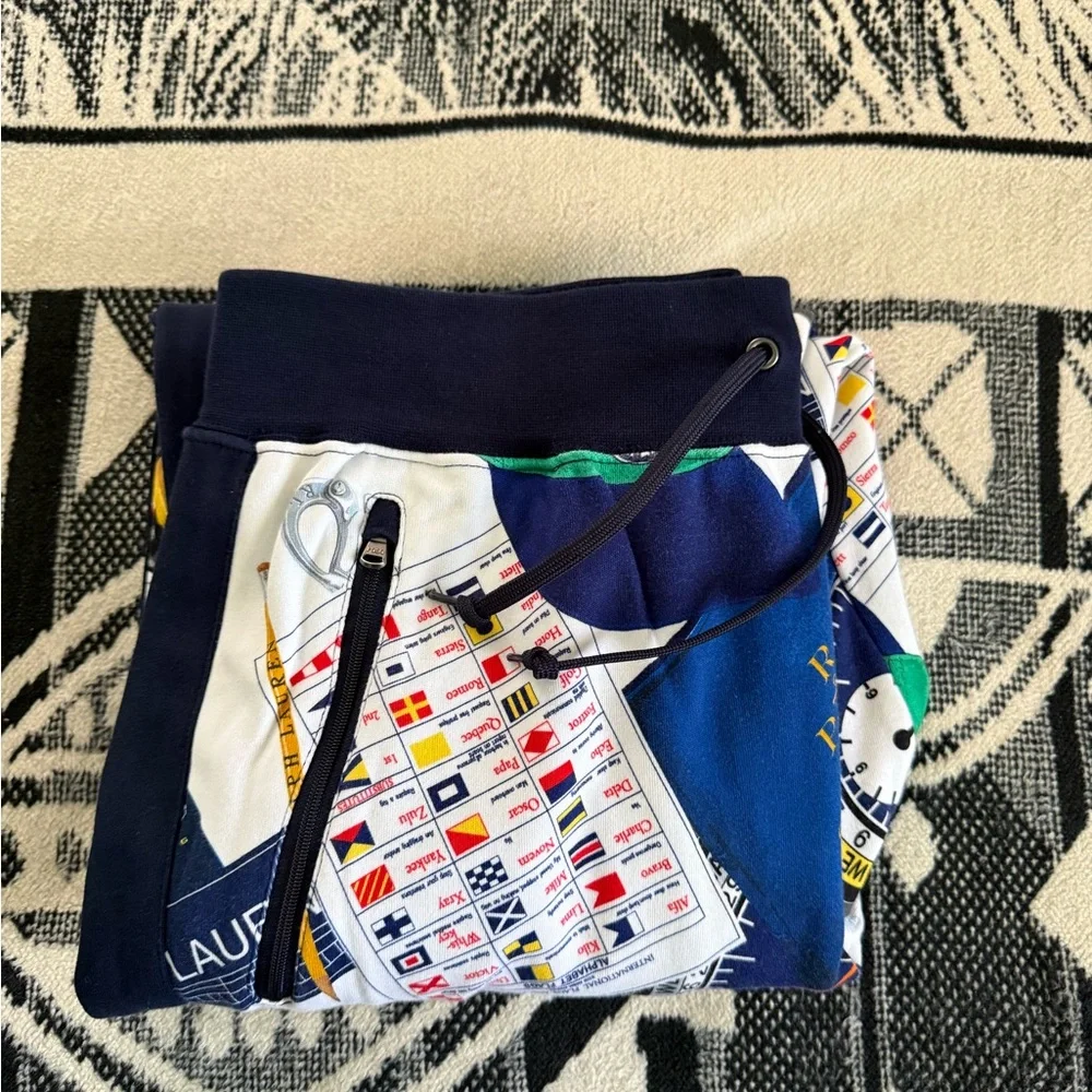 Polo Ralph Lauren Double-Knit Yacht Challenge Nautical Polo Sport Graphic Jogger
